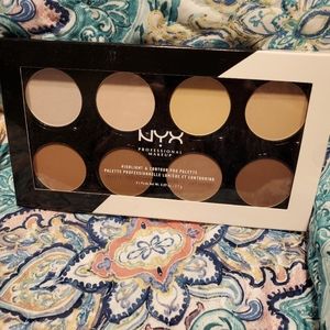 NEW NYX Professional Makeup Highlight & Contour Palette  8 Colors Blend Powders